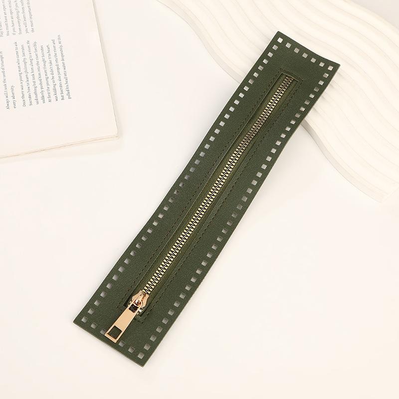 1PC PU 27cm Craft Supplies High Quality Double Sided for DIY Bags Leather Zipper Solid Zipper Sewing Accessories