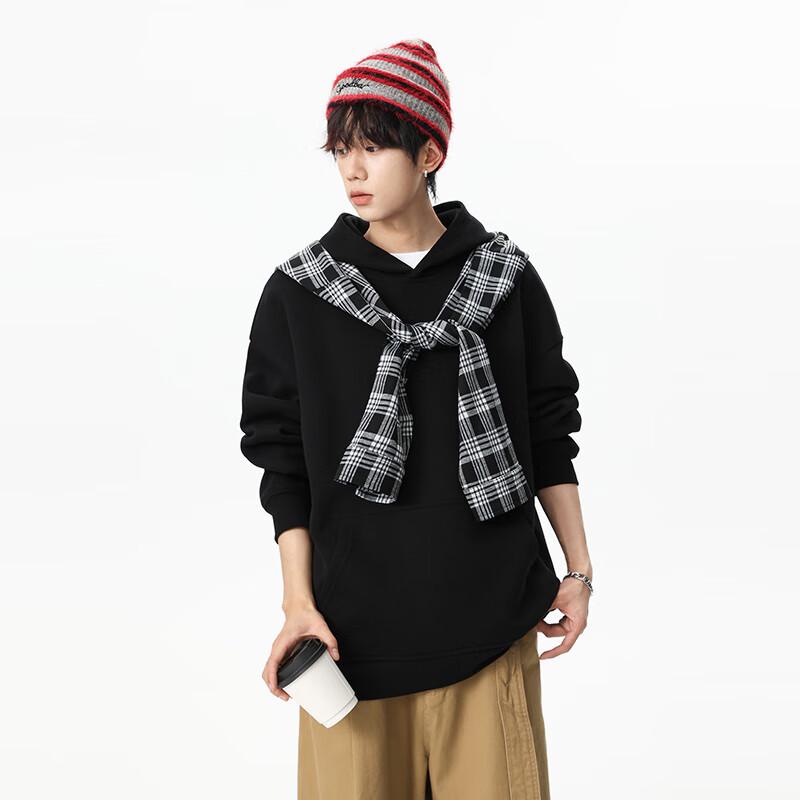 

TOM ADAM Faux Layer Hooded Pullover Sweatshirt 2XL