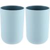 VOCOSTE 2Pcs Bathroom Cups, Toothbrush Cup, Bathroom Toothbrush Cup, Blue, 4.33''x2.76'' 350ml