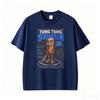 Tung Tung Sahur Lustiges Meme Viral Gehirnfäule Gen Z Humor Grafik T-Shirt Unisex Unisex High Street T-Shirts Vintage 100% Baumwolle T-Shirt