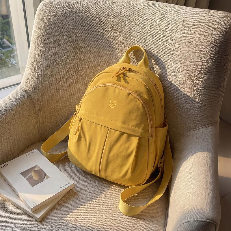 Lightweight Nylon Backpack Women Multi-Pocket Travel Daypack Casual School Bag for Girls