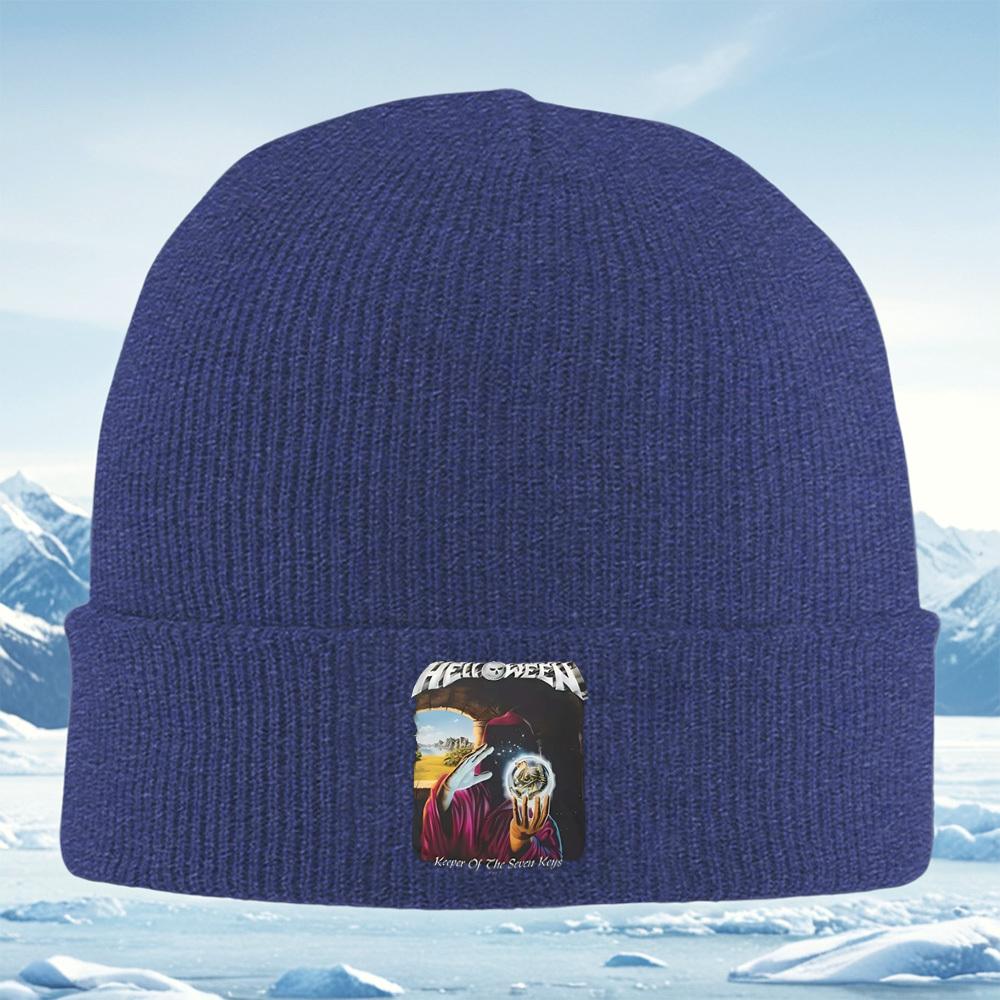Figure holds glowing spherekeys Men Women Unisex Knitted Hat Beanie Pullover Cap Winter Thermal Warm Christmas Outdoor Cycling