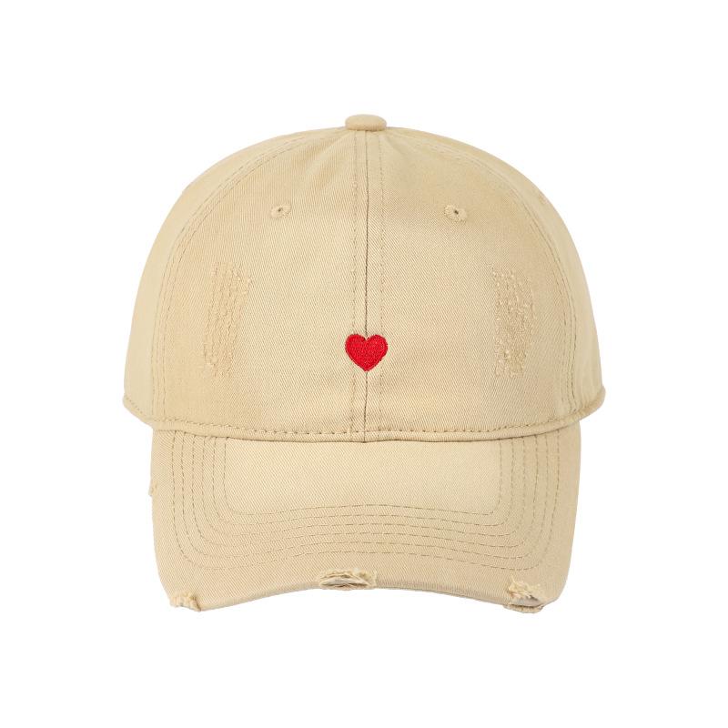 Spring Summer Ins Korean Trendy Cotton Sun Baseball Cap Women Japanese Small Fresh Face Small Love Heart Embroidery Baseball Cap