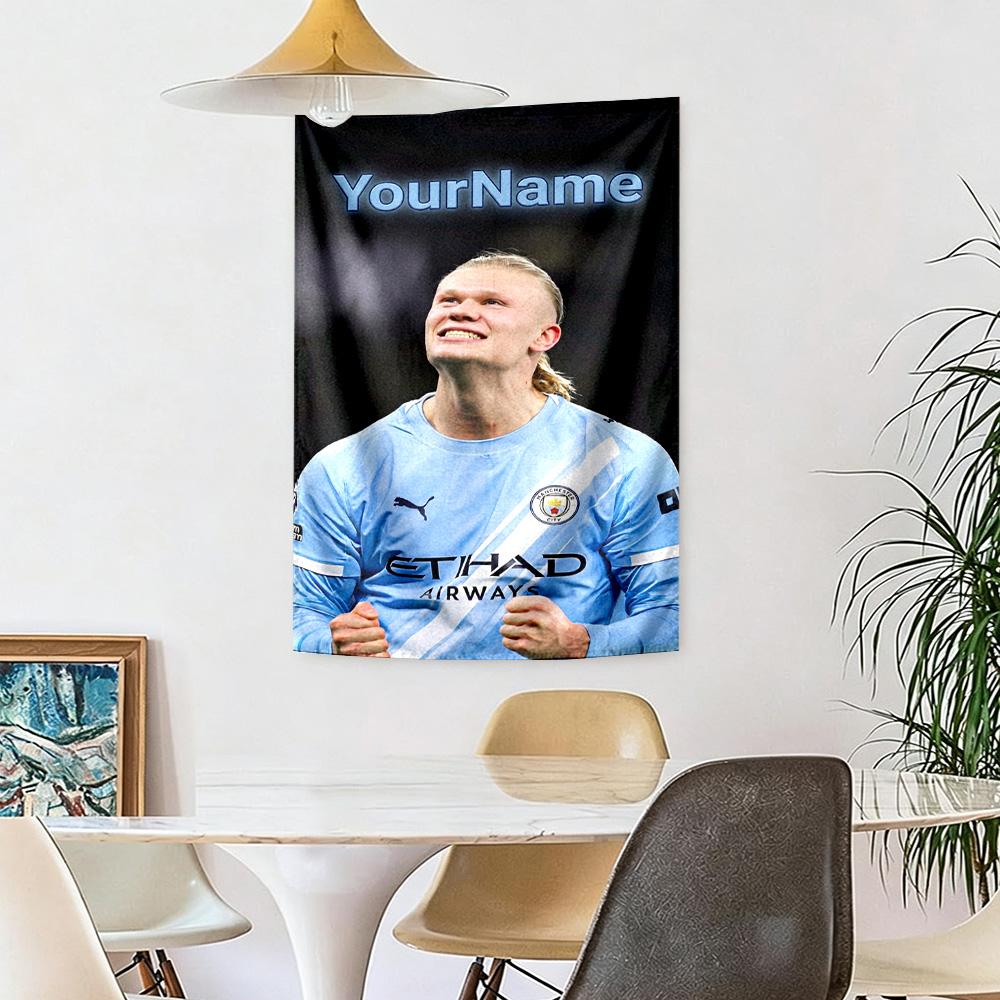 Haaland Custom Your Name Wall Decor Tapestry Art For Pet Memorial Birthdaywedding Party Backdrop Family Gift