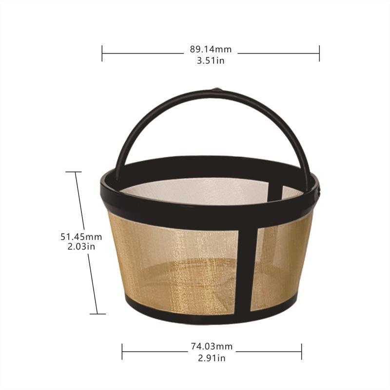 Kaffeefilterkorb Edelstahl-Gewebe Nylon Kaffeefiltermaschine Wiederverwendbar Tee Kaffee Filter Sieb Kaffee Zubehör