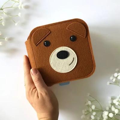 Children Can'T Tear Bear Felt Book Toy Doll Early Education Three-Dimensional Book Enlightenment Baby Cloth Book