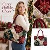 Polyester Christmas Print Bag for Holiday Shopping and Everyday Use