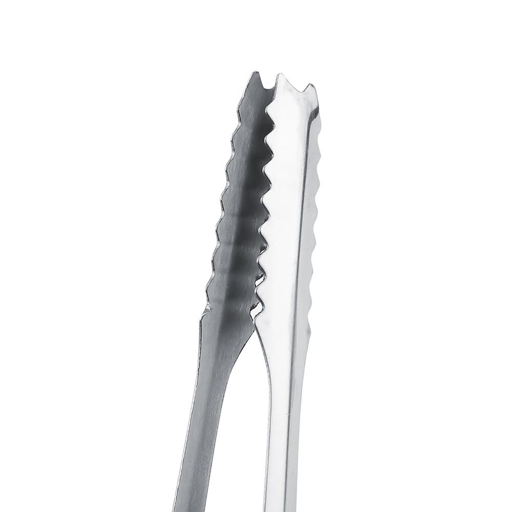 5pcs Silver Ice Tongs Stainless Steel Kitchen Tongs Professional Bar Tongs Bar
