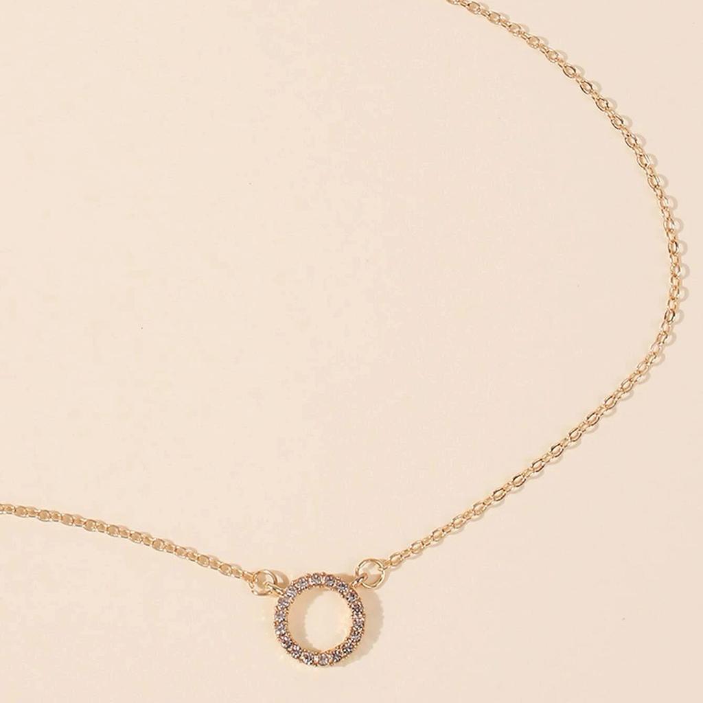 New Full Diamond Peach Heart Collarbone Chain, Creative Retro Simple Full Diamond Ring Butterfly Pendant Necklace Female