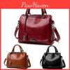 Versatile Women's Crossbody Messenger Handbag In Pure Color Pu Leather