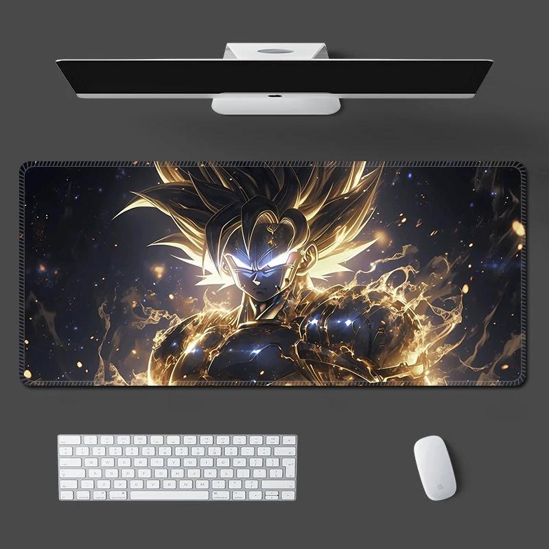 Men's Mouse Pad Leather Anime Dragon Ball Waterproof Anti-Slip Mouse Pad Son Goku Desk Pad Customized Locking Laptop Keyboard Pad Student Writing Pad