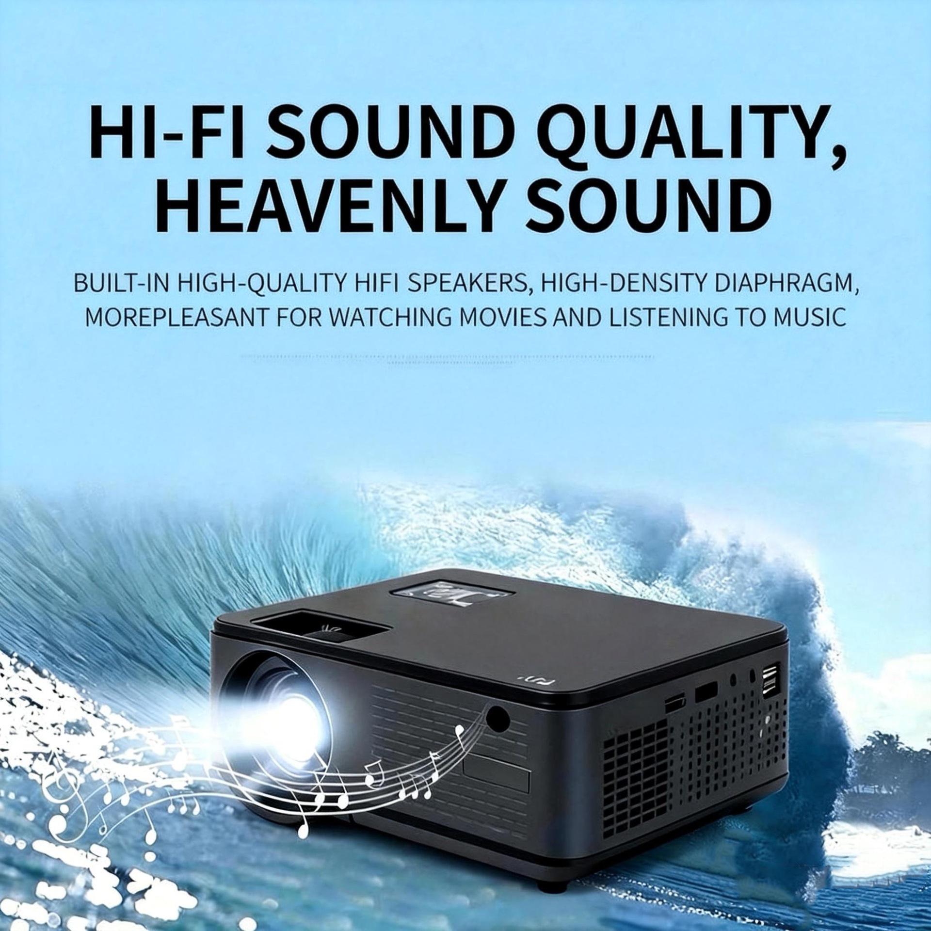 

LED Projector: FHD 1080P & Large Display with Hi-Fi Sound ATV