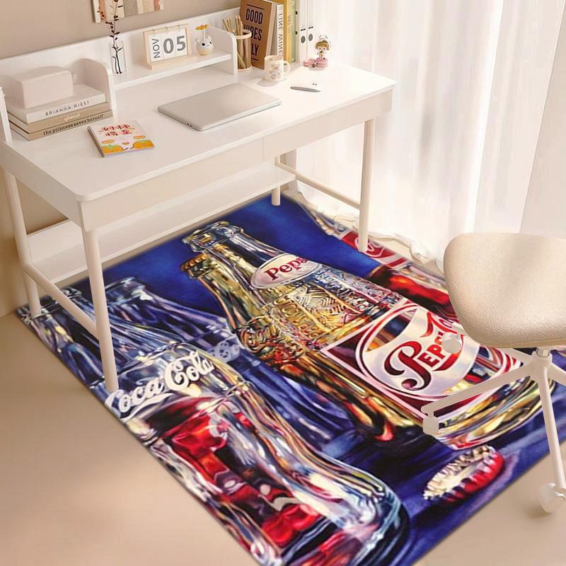 Christmas Gift Halloween Themed Cola Beverage Coca Cola Carpet Is Suitable for Living Room and Bedroom Doormats Office Balcony Decorative Carpet V26