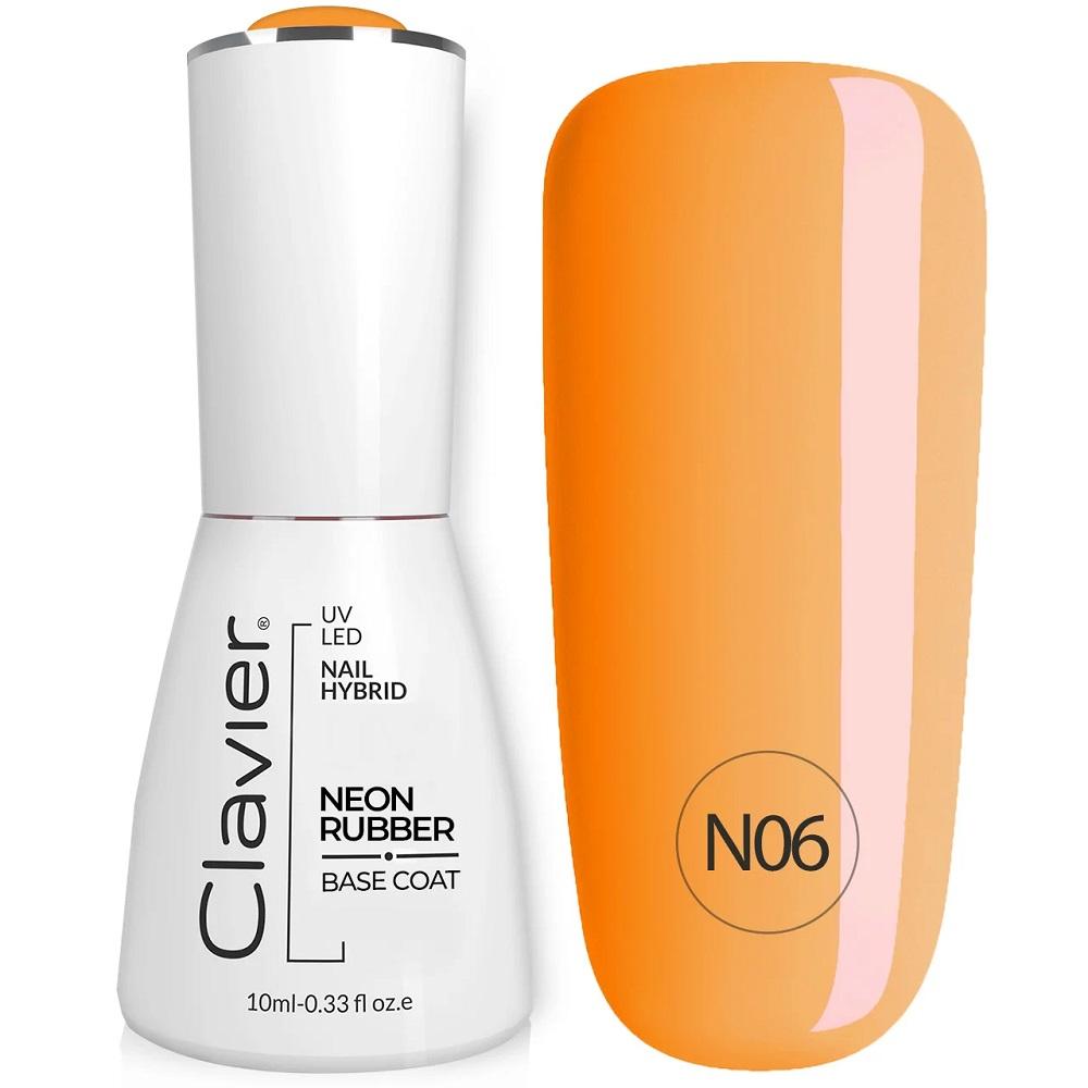 Clavier Luxury Neon Rubber Base Colored Rubber Base N06 Orange Rainbow, 10ml