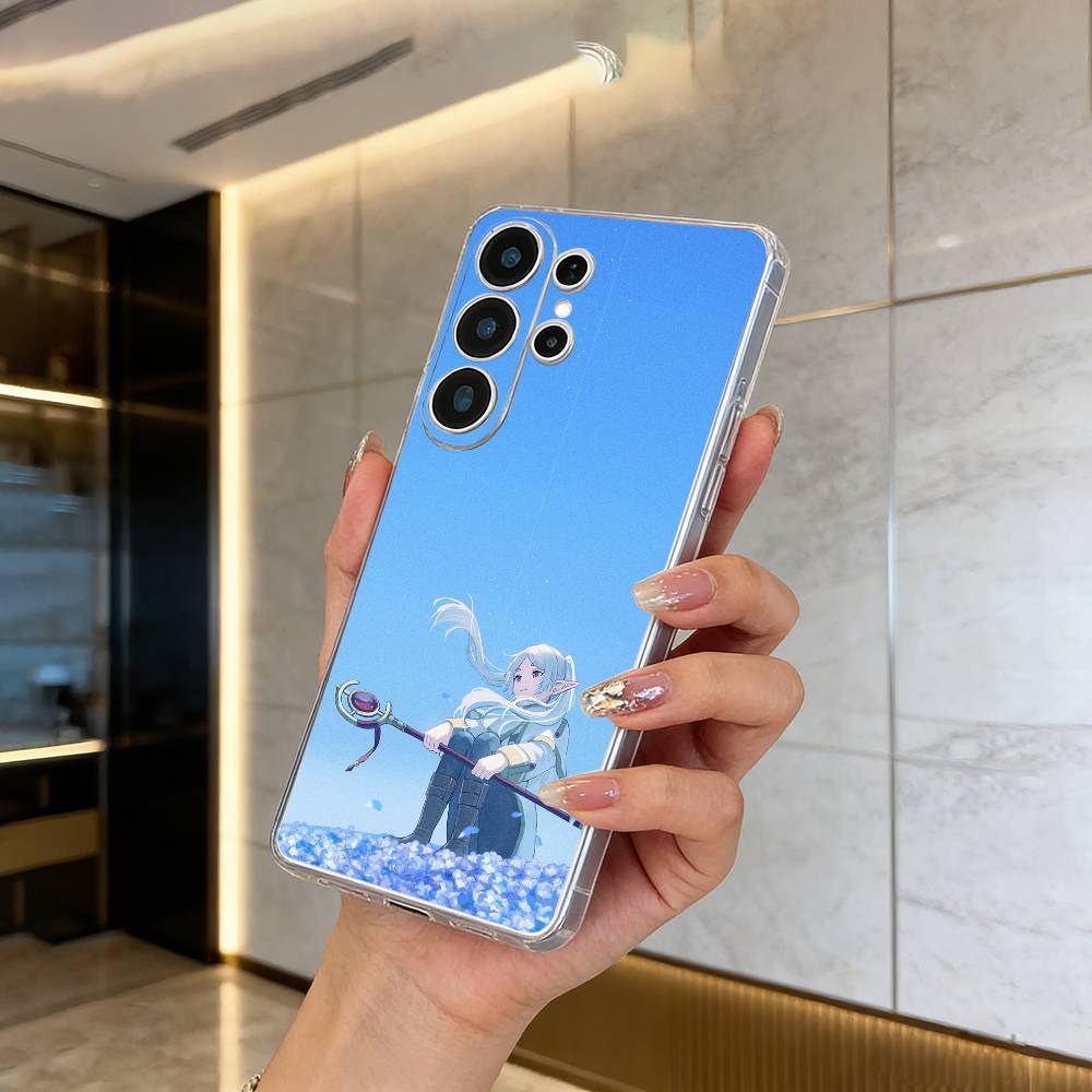 B-Beyond Journey F-Frieren And Fern Clear Soft Silicone Phone Case forSamsung S25, S24, S21, S22, S23, S30, Ultra, S20, Plus