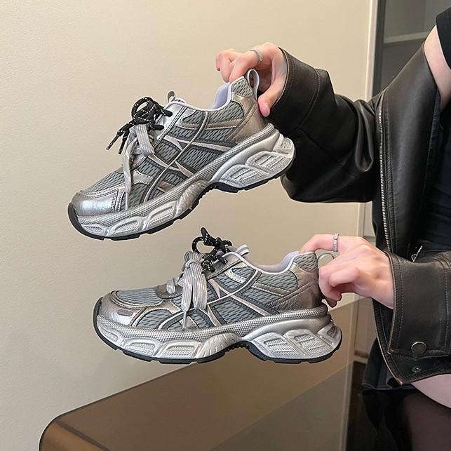 Bright Galaxy~ Korean version of niche delicate platform dad shoes women's 2025 new women's autumn breathable sports and leisure shoes