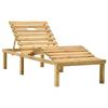 Chaise longue de jardin - vidaXL - Pin imprégné - Vert et marron - Dossier et repose-pied réglables
