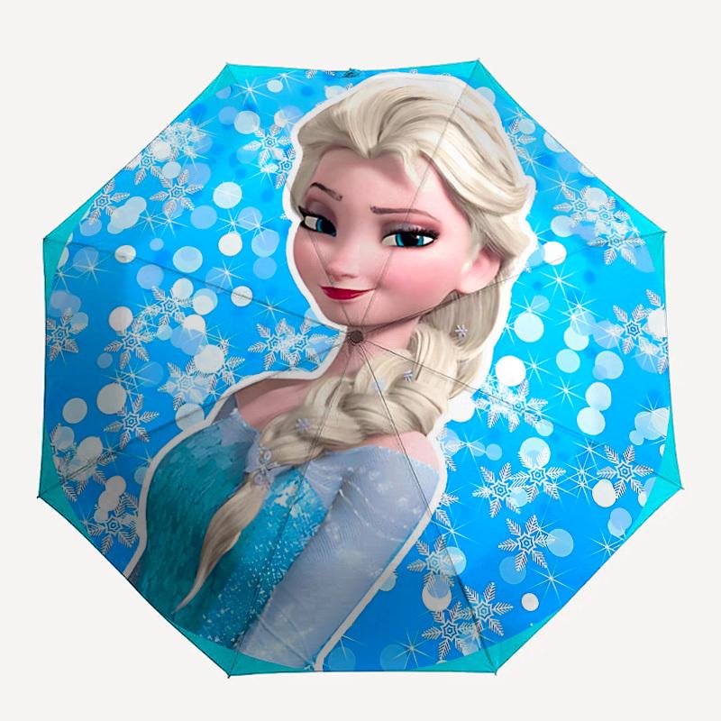 

1pc Elsa, Frozen Automatic Umbrella | Portable Foldable 8-Rib Manual Open, Casual Accessory, Durable Canopy yy250823080