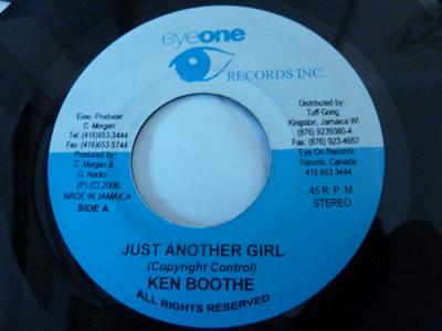 7inch Record KEN BOOTHE / PAUL "LYMIE" MURRAY - Just Another Girl / Black And Simpl NONE Eyeone Records  2006 Jamaica Reggae, Ska & Dub Used