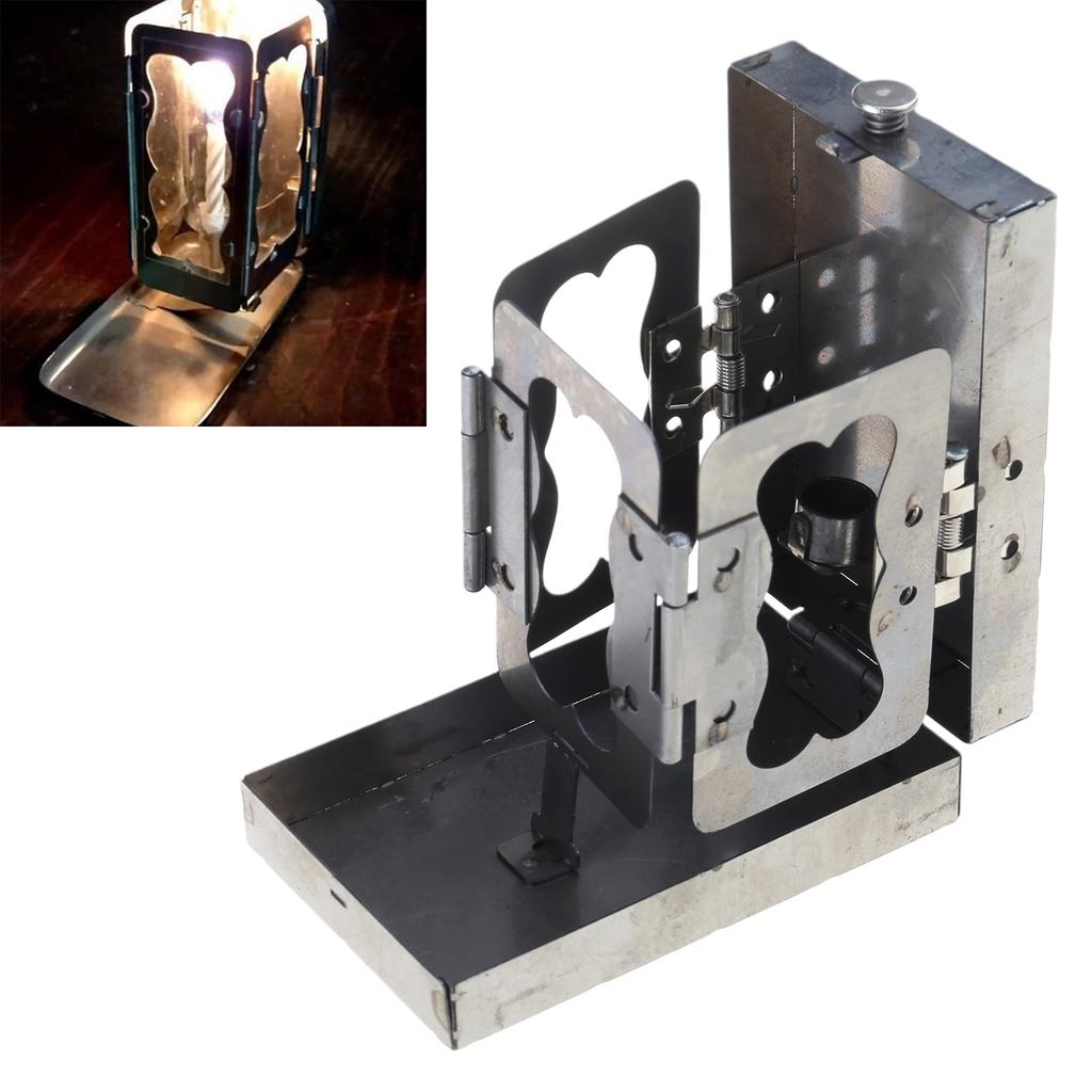 Portable Folding Candle Lamp Small Pocket Size Candle Holder Lanterns for Camping Hiking Home Gatherings Decoration