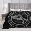 Stars Treks Discovery Enterprise Crest Blanket  For Living Room Airplane Travel Flannel Bedspread Bed Cover