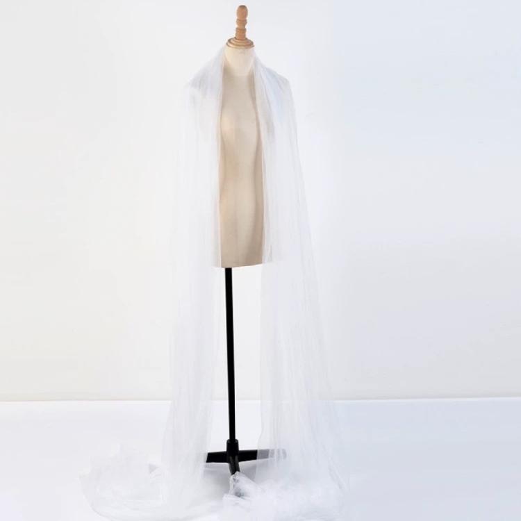 Luxurious Wedding Scarves Floor Length Sleeveless Bridal Scarf Ballroom Scarf for Weddings and Gatherings