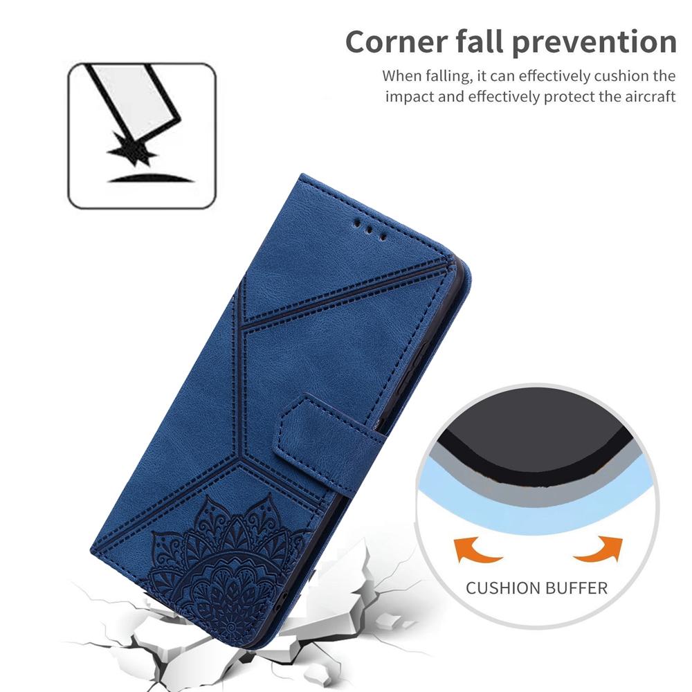 Handy-Geldbörsenhülle für Funda Samsung Galaxy A23 A13 A33 A53 A03s A73 5g Hüllen Süße Mandala-Blume Flip Back Cover Kartentasche Frauen