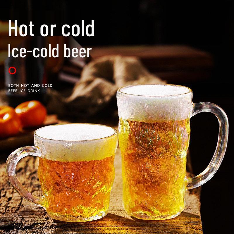 ZISIZ Glacier Pattern Glass Mug with Handle