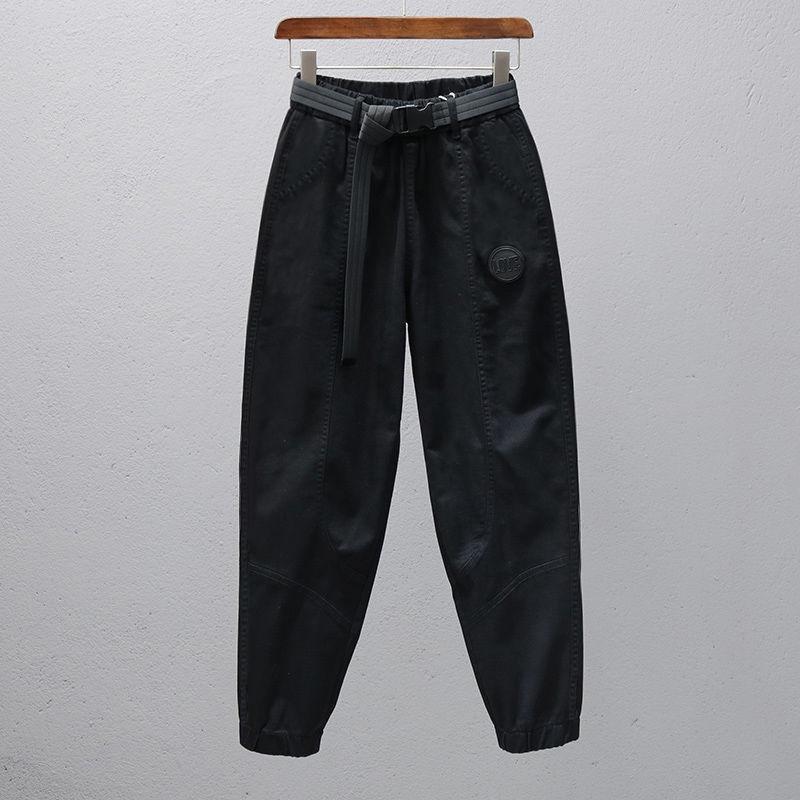 

Women Fashion Ealstic Waist Jogger Pants Casual Loose Baggy Pants Harem Pants with Belt S