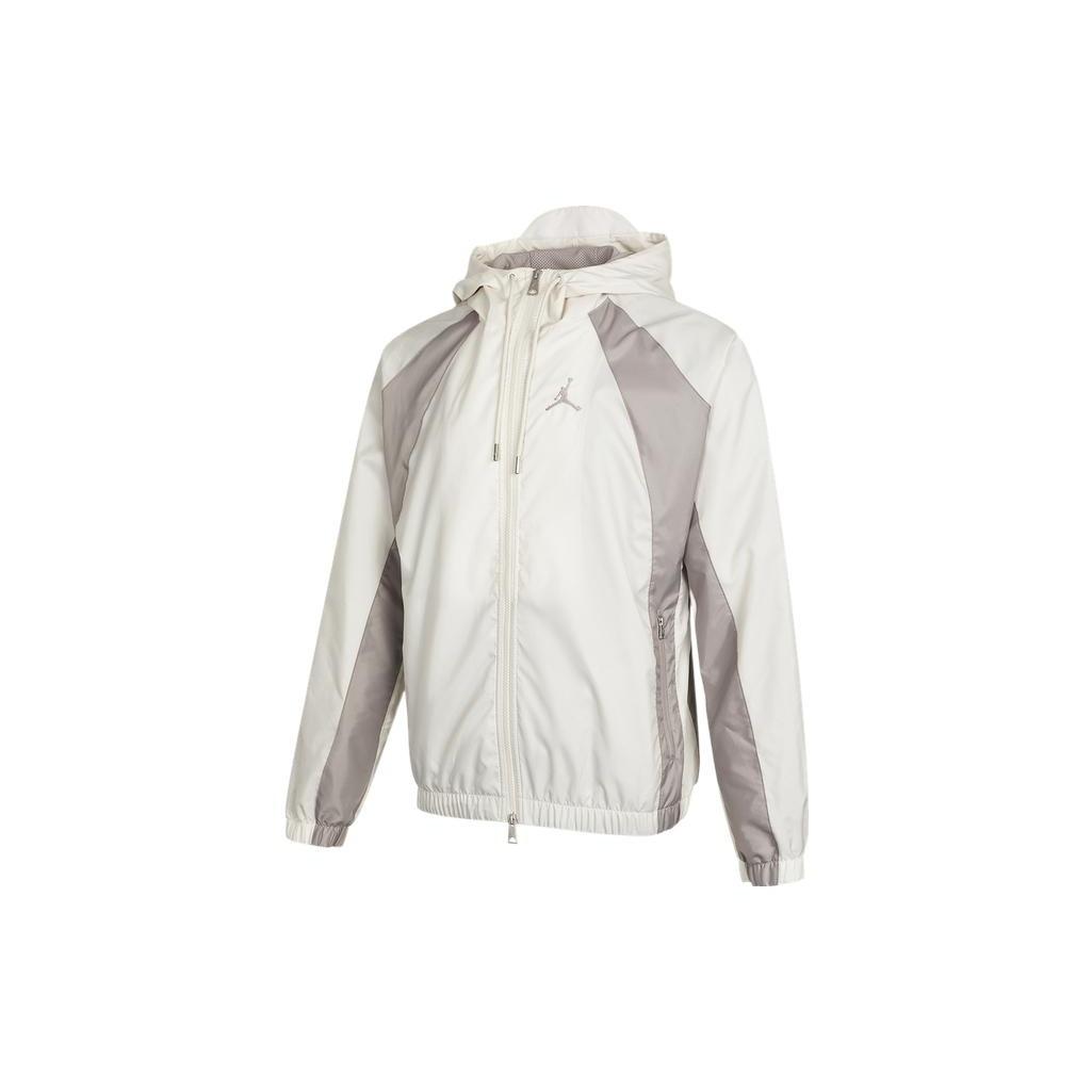 Men s Air Jordan SS22 Woven Sports Hooded Jacket Autumn Gray White DJ9829-104 XL