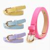 Women's Versatile Candy Color Pin Buckle Belt: Simple Style Leather Belt for Jeans
