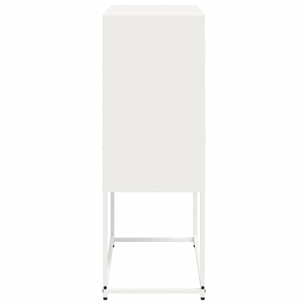 Vidaxl Szafka, Biała, 68,5X38,5X107 Cm, Stal