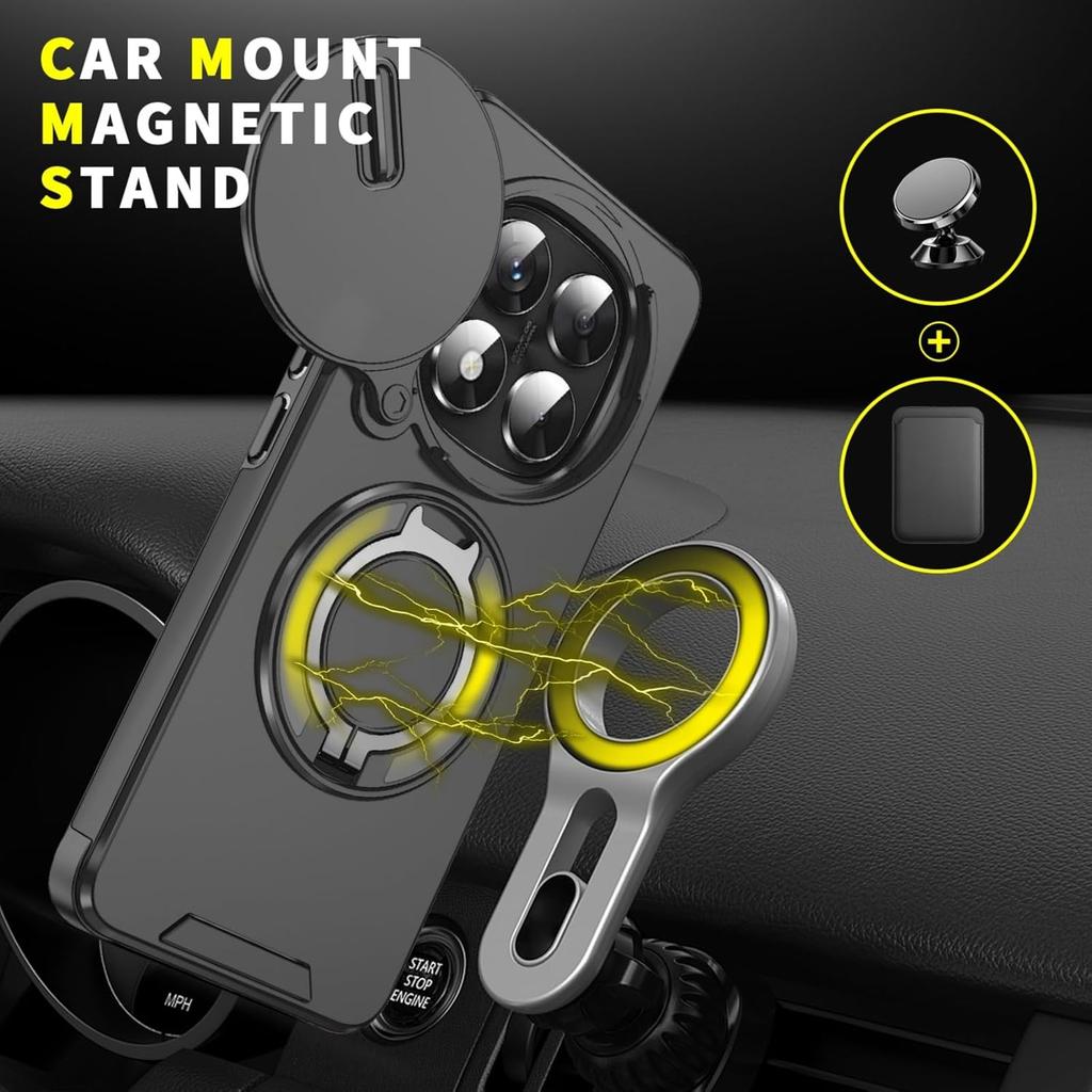 Phone Case For Xiaomi Redmi Note 15 Pro Plus 5G Case with Stand, Heavy Duty Shockproof Phone Case