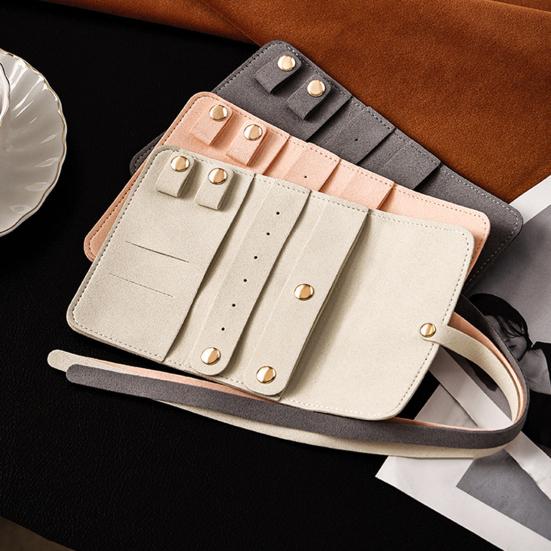 Schmuckkästchen Mehrere Fächer Gebürstete Oberfläche Kompakt Tragbar Reise-Schmuckorganizer Leichte Zubehör-Etui