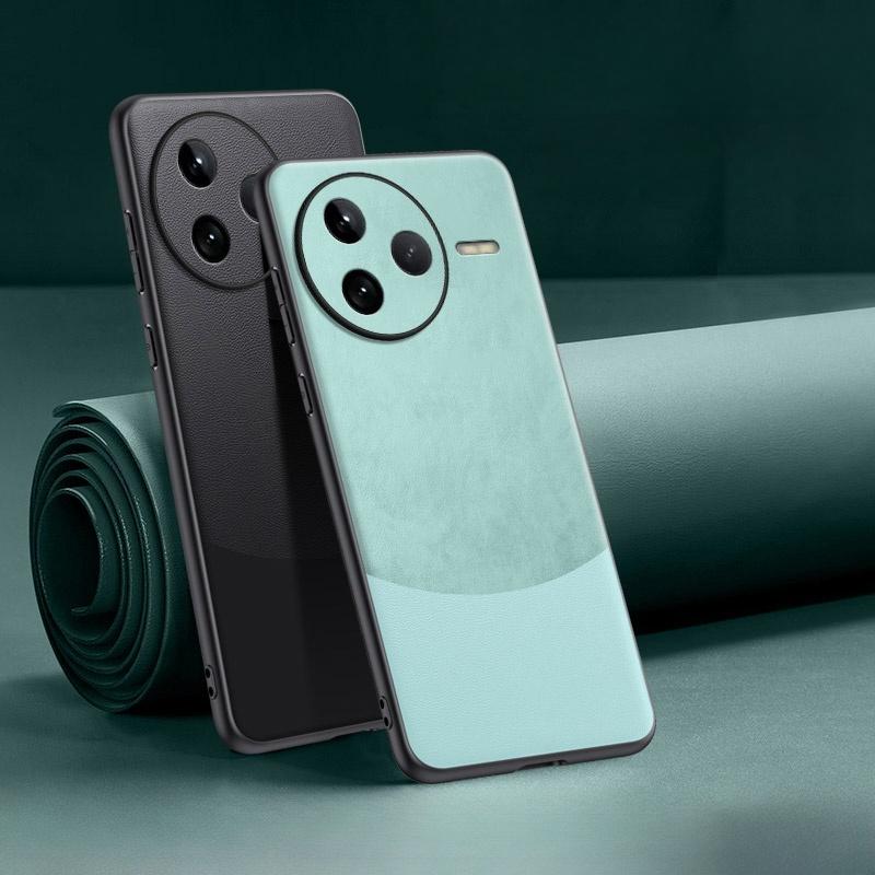 For POCO F7 Ultra Cases Splicing PU Leather Phone Case For POCO F7 Pro F7 Ultra Shockproof Matte Bumper Soft Frame Cover
