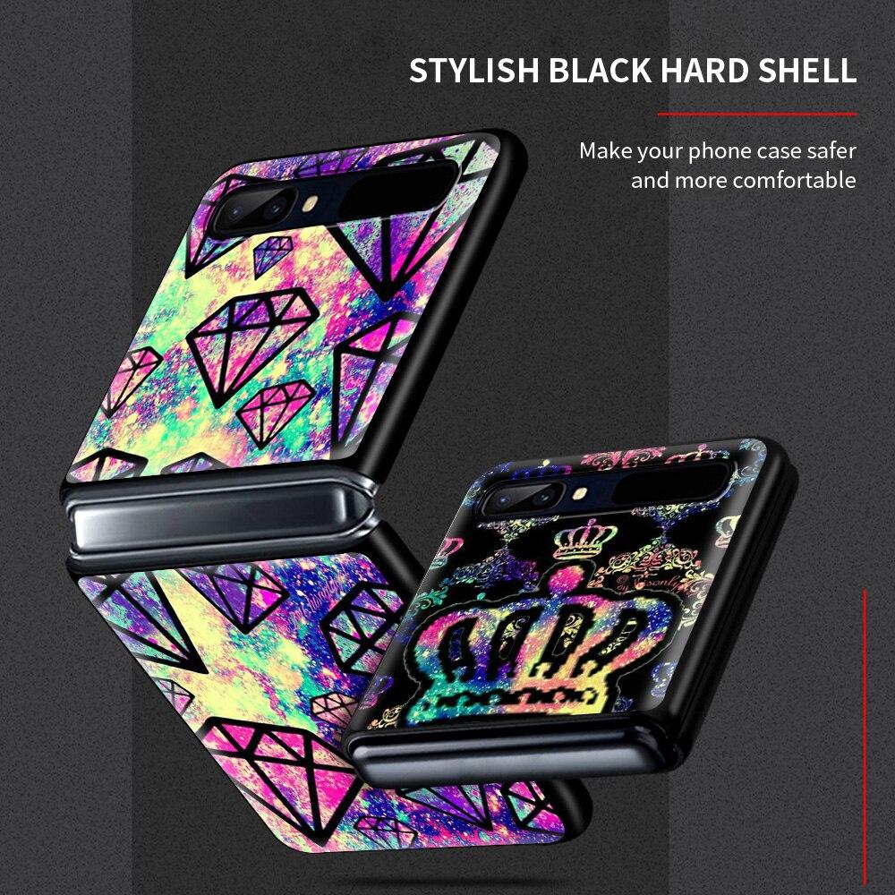 Etui Na Telefon Zflip4 Dla Samsung Z Flip3 5G z flip 3 5G zFlip Pokrowiec Muszla Na Telefon Komórkowy Caso Telefon Komórkowy Fundas Mama Królowa Księżniczka