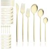 Black Gold 36Pcs Matte Flatware Dinnerware Set Knife Dessert Fork Spoon Dinner Set Stainless Steel Tableware Kitchen Cutlery Set