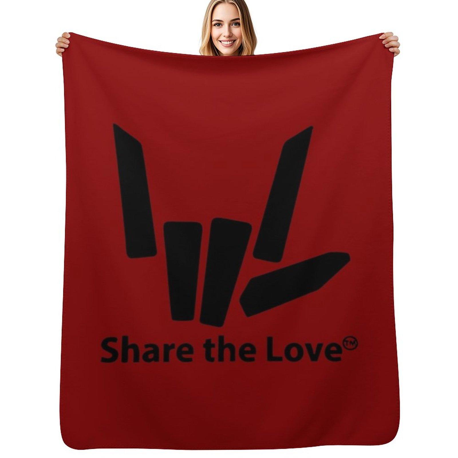 share the love Throw Blanket Stylish Warm Blanket for Living Room Bedroom Size: 75*100cm, Weight: 230 GSM