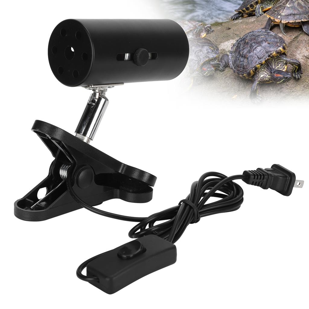 Reptile Sun Basking Lamp Clip On Bracket Rotatable Heat Light Holder with Clamp