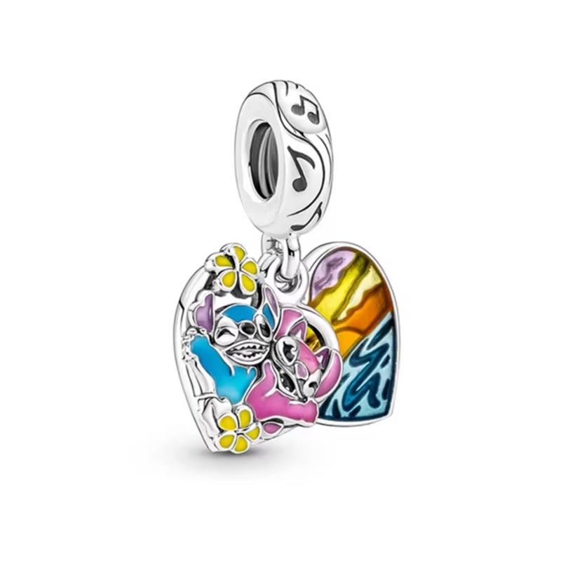 Miniso Lilo & Stitch Charm Bead Component Bead Components Compatible With Authentic Original Snake Copper Metal Bracelet High Quality Fine Jewelry