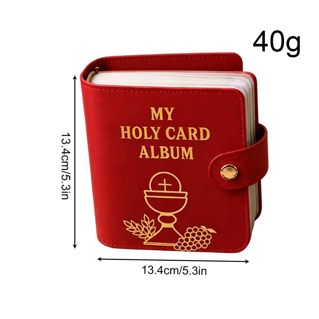Holy Card Holder with 20 Sleeves Portable Carrying Case Booklet Holy Card Holder Book Organizer Case for Church Personal Prayer