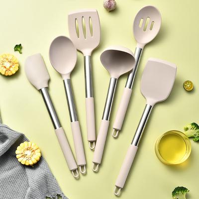 Silicone Kitchenware  Utensils Non-stick Spatula Cookware Ladle Shovel Soup Spoon Kitchenware Set