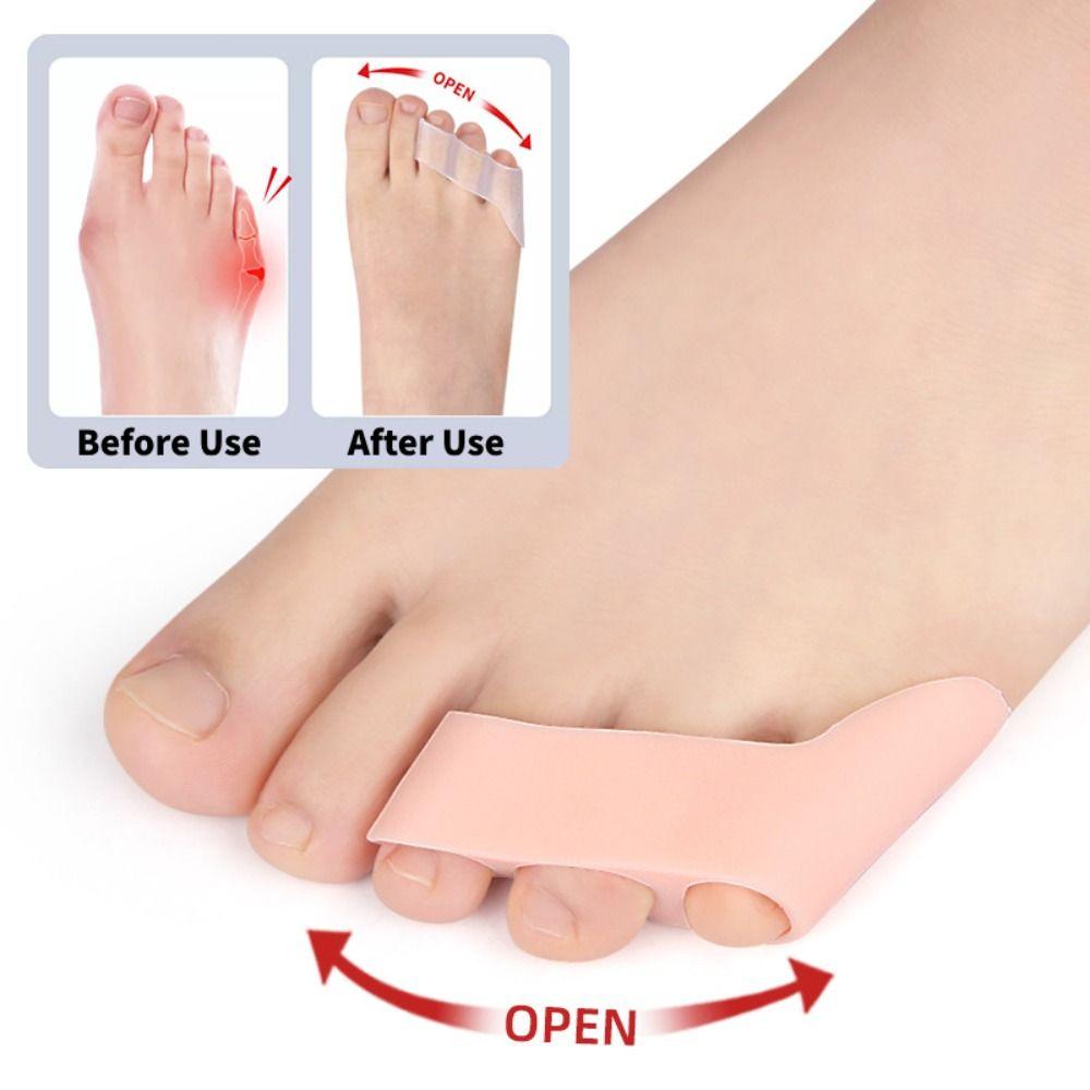 2Pcs Little Toe Fit Toe Toe Separate Protector Three-Hole Design Bunion Corrector Bunion
