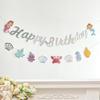 Cartoon Mermaid Banner: Birthday Party Decor for Girls