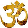Om Golden Sticker, Pooja Mandir Stickers, Om Wall Decor, Om, Subh Labh, Golden