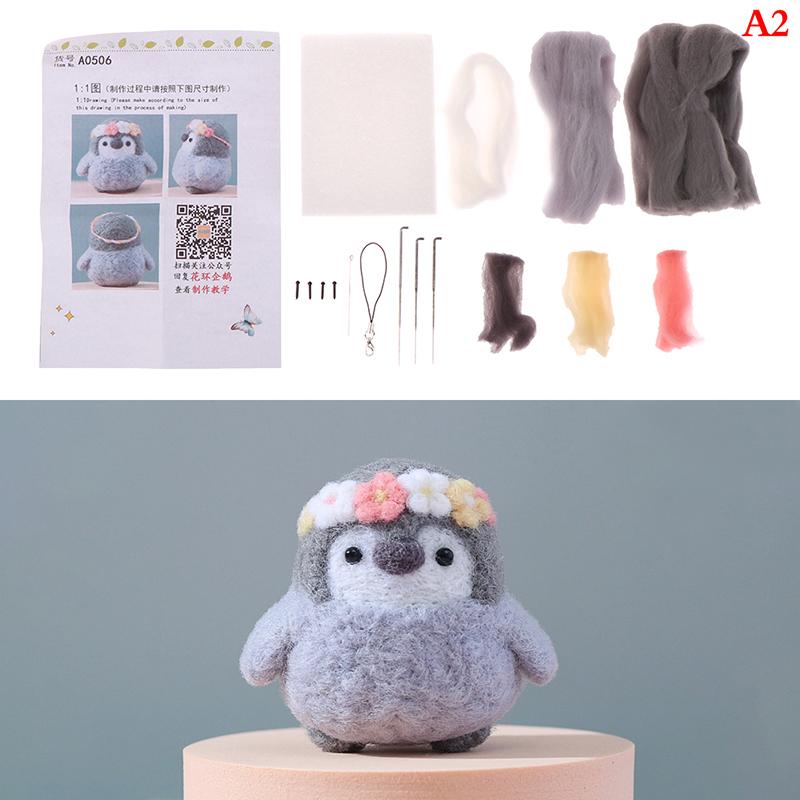 

Неполный набор из фетра Милый пингвин Шерстяной фетр Сделай сам Подвеска для поделок Подарок Фетр Шерсть Кукла ручной работы Декор Материал для украшений Пакет Сделай сам Кукла ручной работы Игрушка