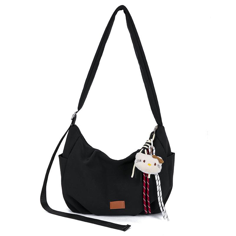 Women's Versatile Nylon Crossbody Bag - Large Capacity, Trendy Single Shoulder Handbag