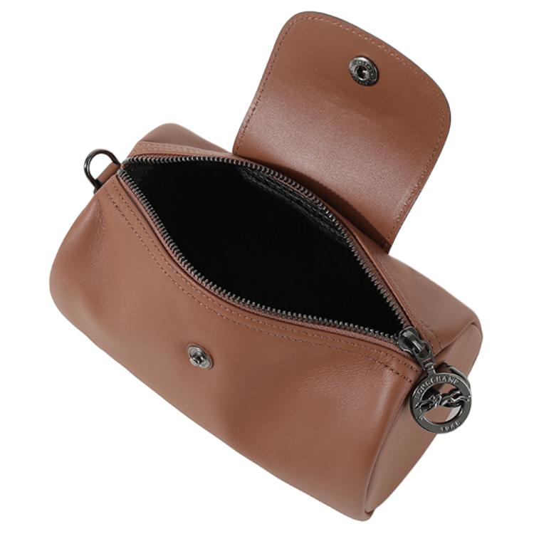 Longchamp Le Pliage Xtra Adjustable Detachable Shoulder Strap Zipper Closure Leather Shoulder Crossbody Bag Small Women Bags Cognac 10255987504