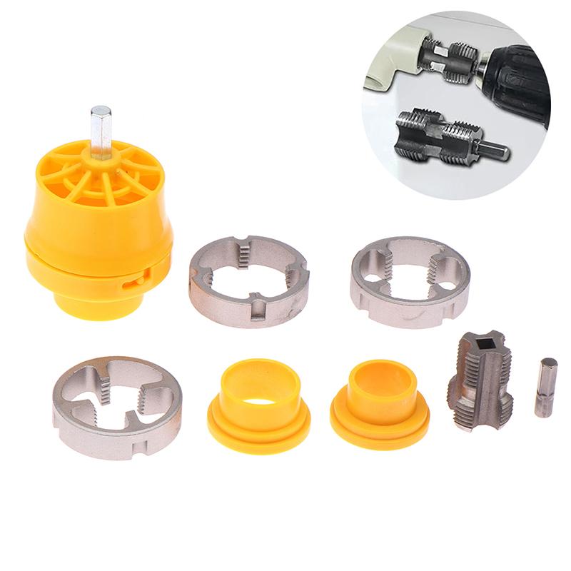 Electric Drill Compatible Pvc Pipe Threader Kit With Various Die Sizes 1/2'' 3/4'' For Electric Drill Accessories