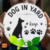 Vintage Metal Sign Keep Gate Closed Dog Yard Decor Durable Iron Wall Art Outdoor Patio Door Bedroom